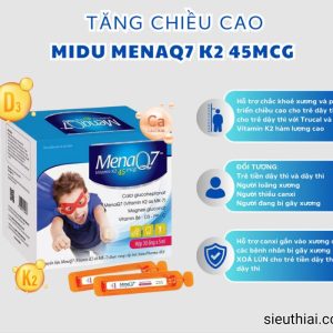 MenaQ7 K2 45mcg - Hỗ Trợ Phát Triển Xương Và Chiều Cao Vượt Trội Cho Trẻ Em