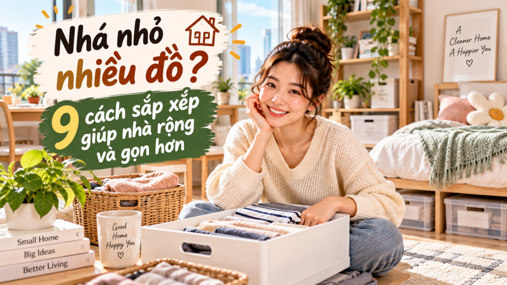Nhà nhỏ nhiều đồ? 9 cách sắp xếp nhà nhỏ gọn gàng và rộng hơn 9 cách sắp xếp nhà nhỏ giúp không gian rộng và gọn gàng hơn
