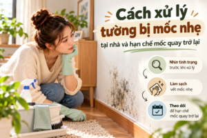 Cách xử lý tường bị mốc nhẹ tại nhà và hạn chế mốc quay trở lại